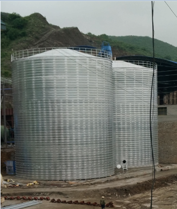 九真镇粮食钢板仓的安装全过程不用热焊接